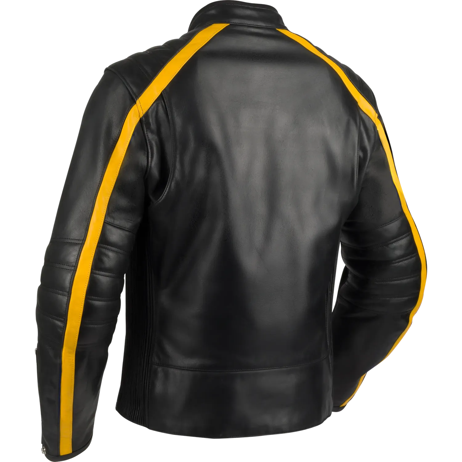 Segura Formula giubbotto moto pelle uomo nero giallo