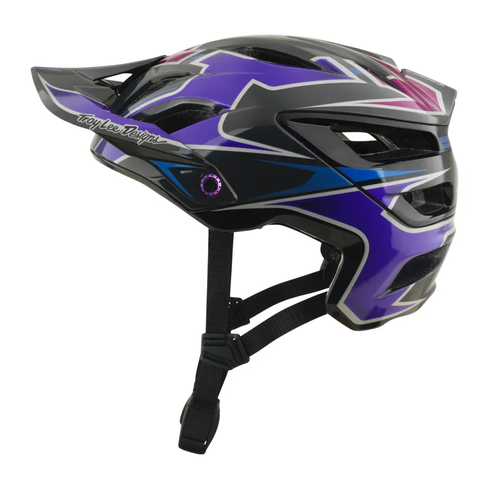 Troy Lee Designs A3 Mask Casco Bici Black Purple con MIPS