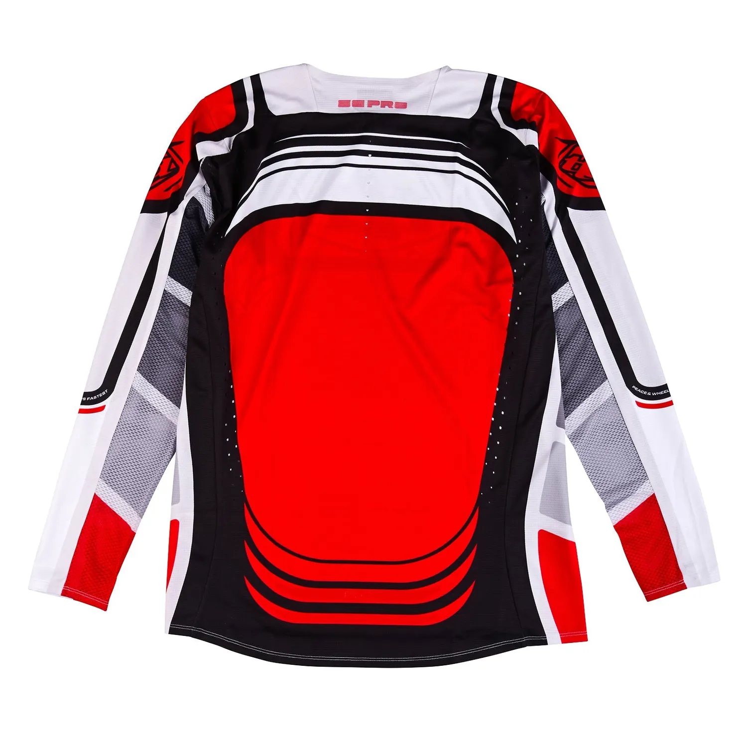 Troy Lee Designs SE Pro Wavez maglia moto off-white rossa
