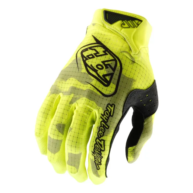 Troy Lee Designs Air Blotted guanti moto giallo fluo leggeri