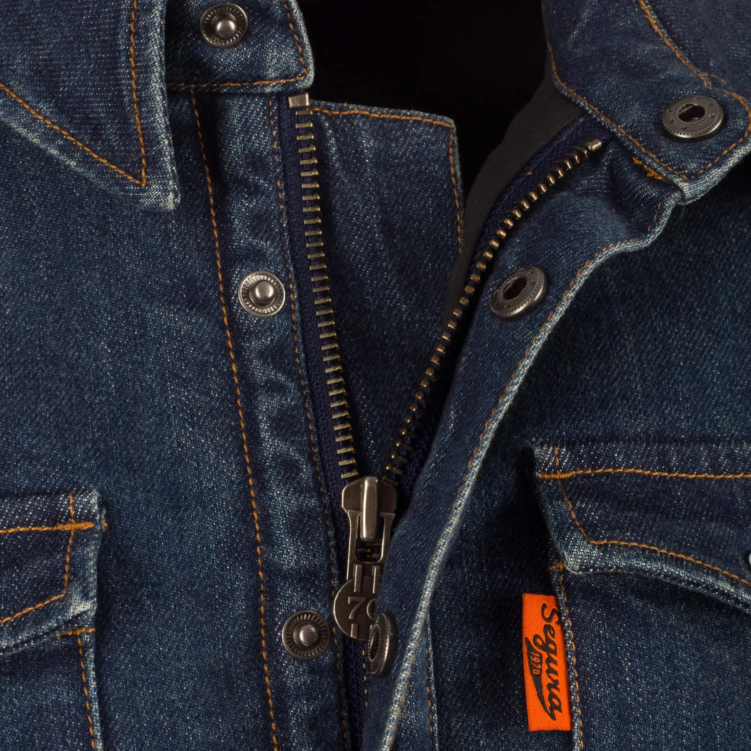 Segura Lady Terence giacca moto donna blu denim stretch