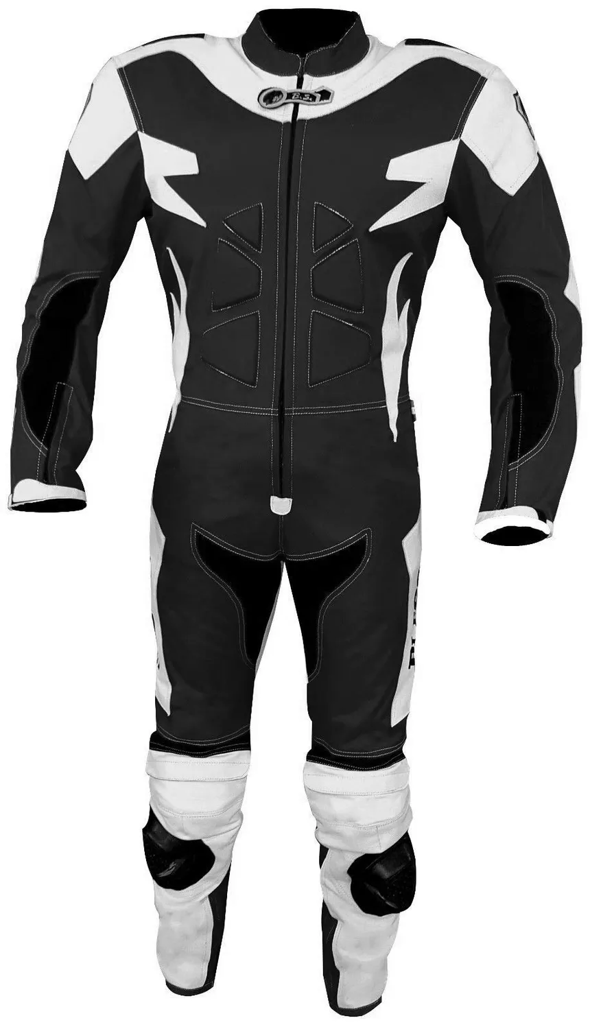 Bi Esse Antras Tuta Moto Pelle Intera Rosso-Nero