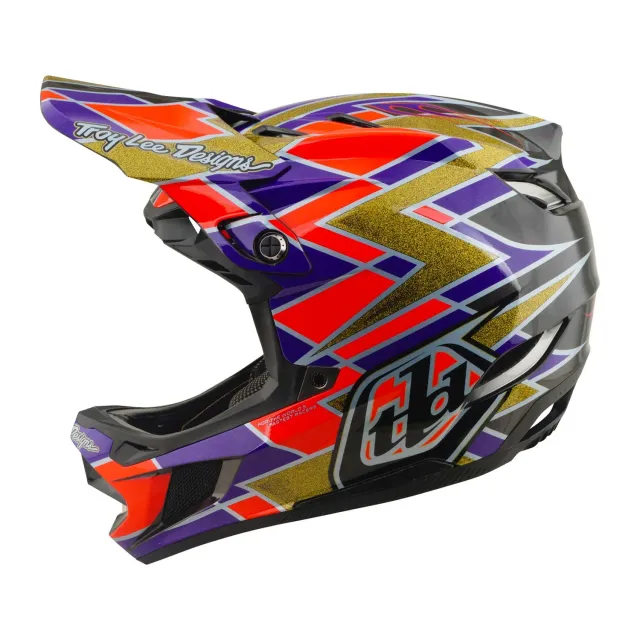 Troy Lee Designs D4 Carbon casco bici viola MIPS integrale