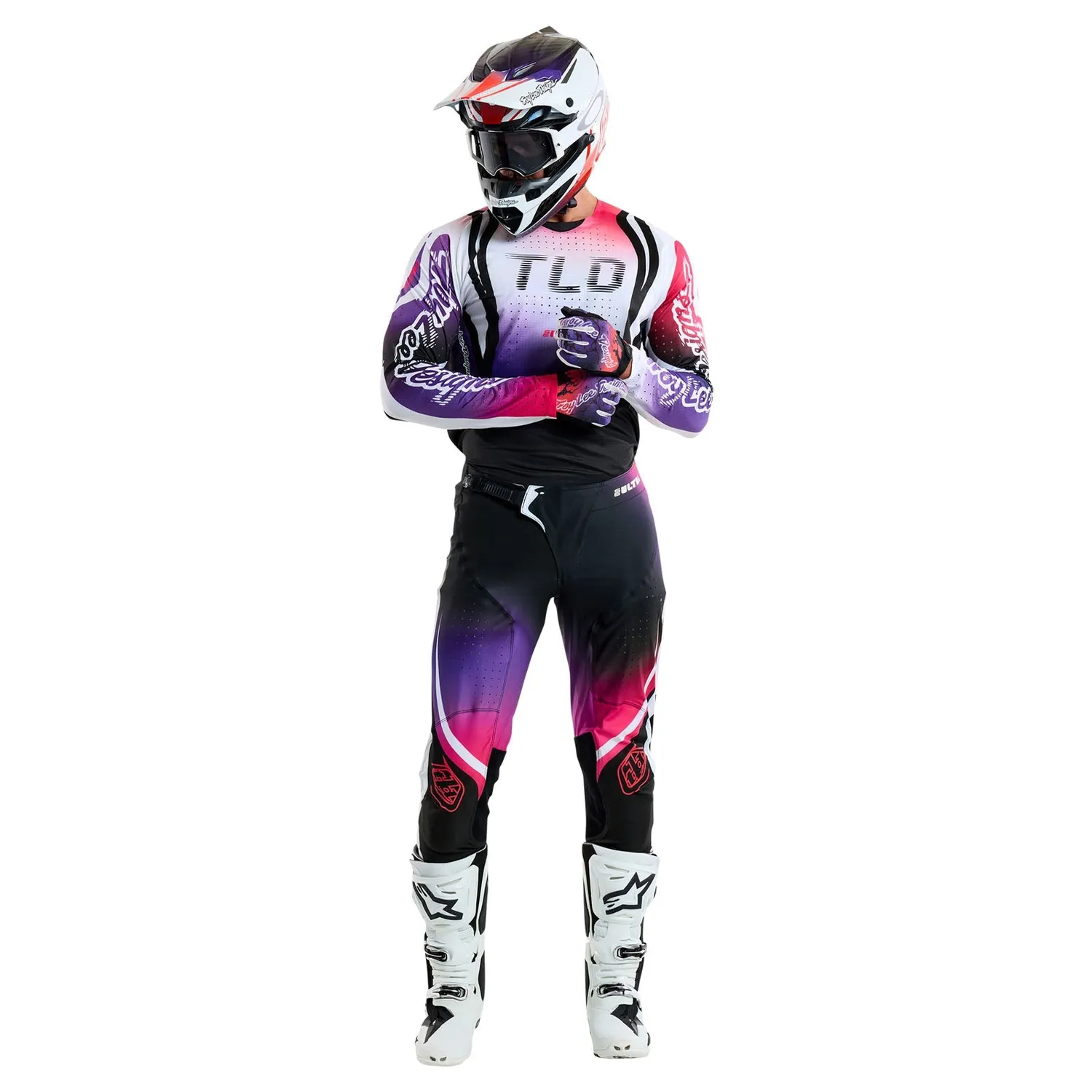Troy Lee Designs SE Ultra maglia moto Nero Viola race