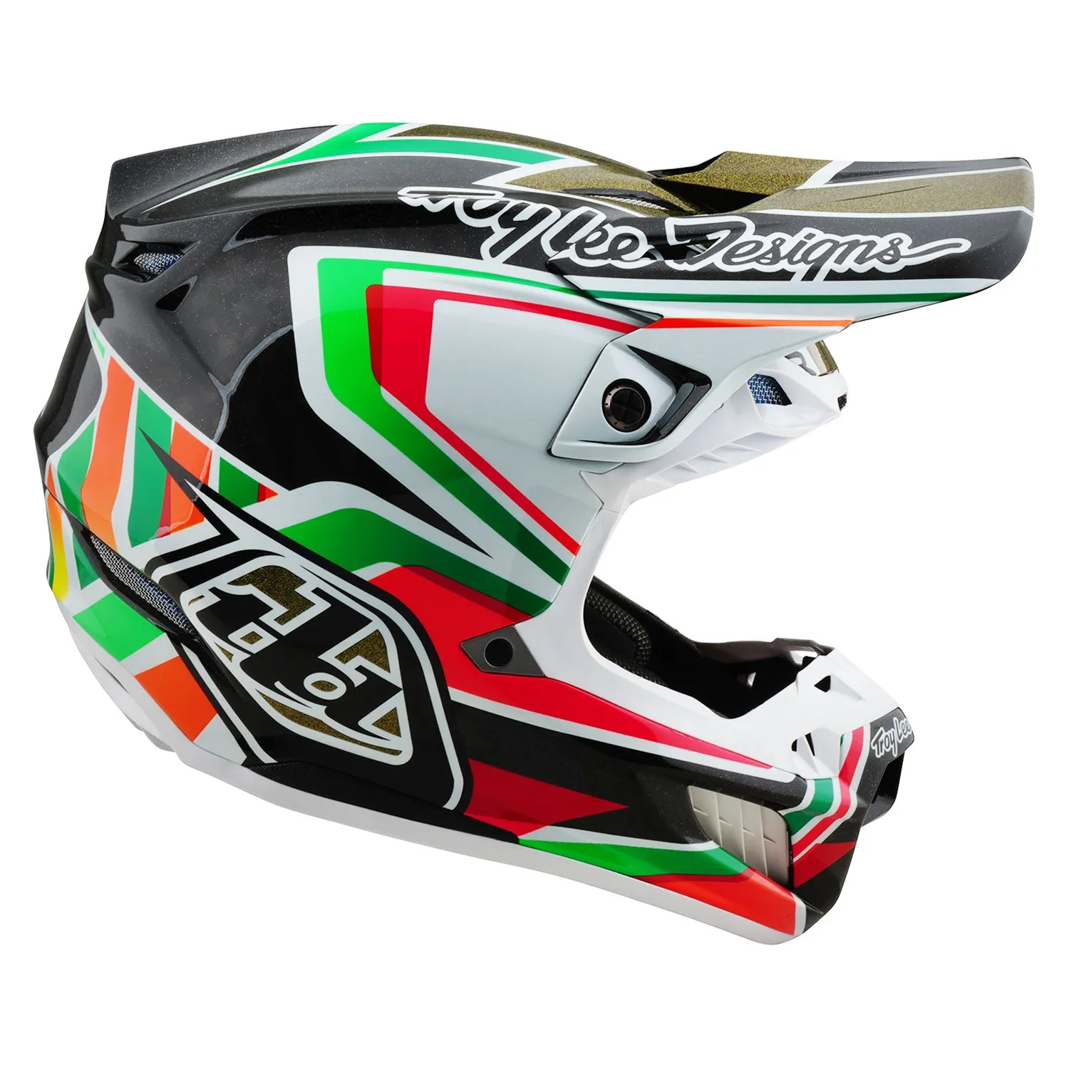 Troy Lee Designs SE5 Carbon casco moto nero Labyrinth MIPS