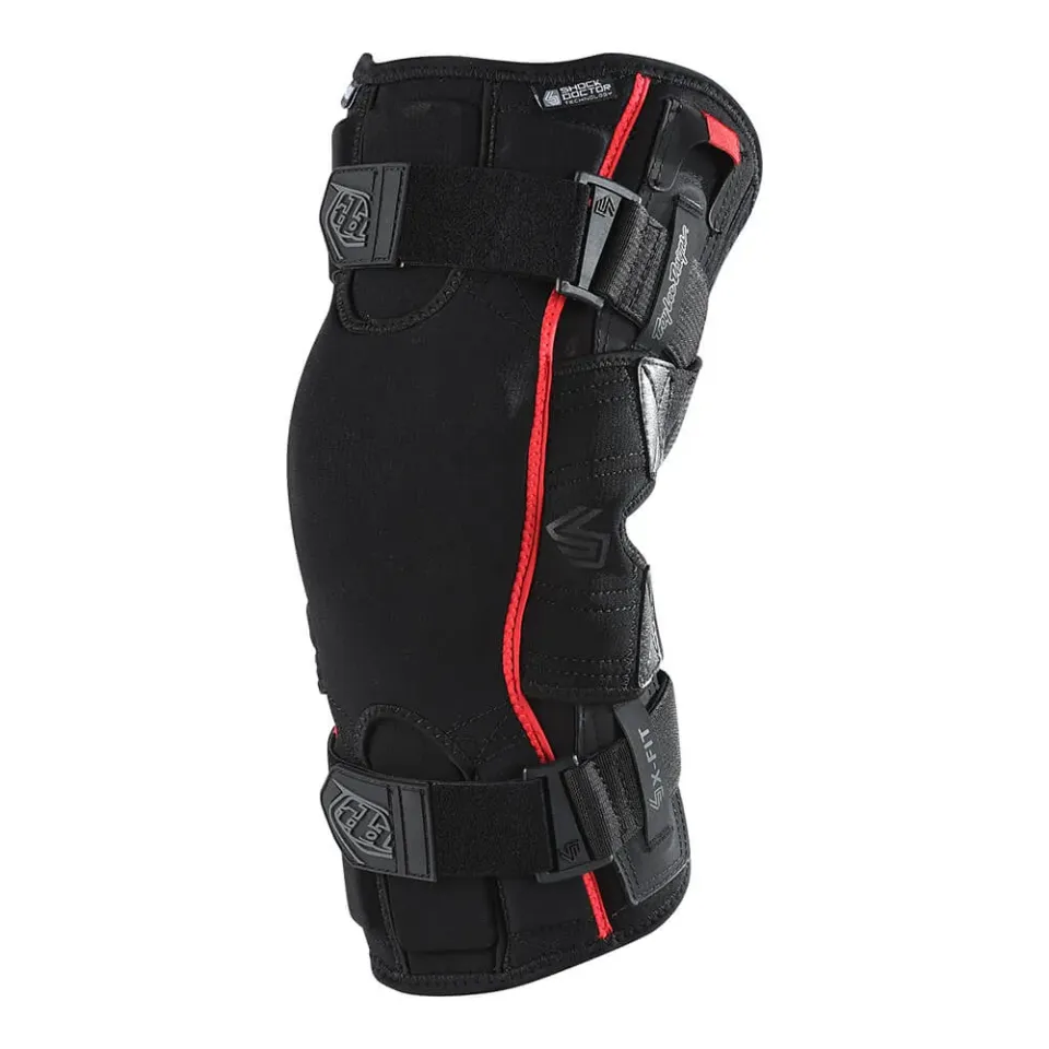Troy Lee Designs 6400 tutore ginocchio moto nero
