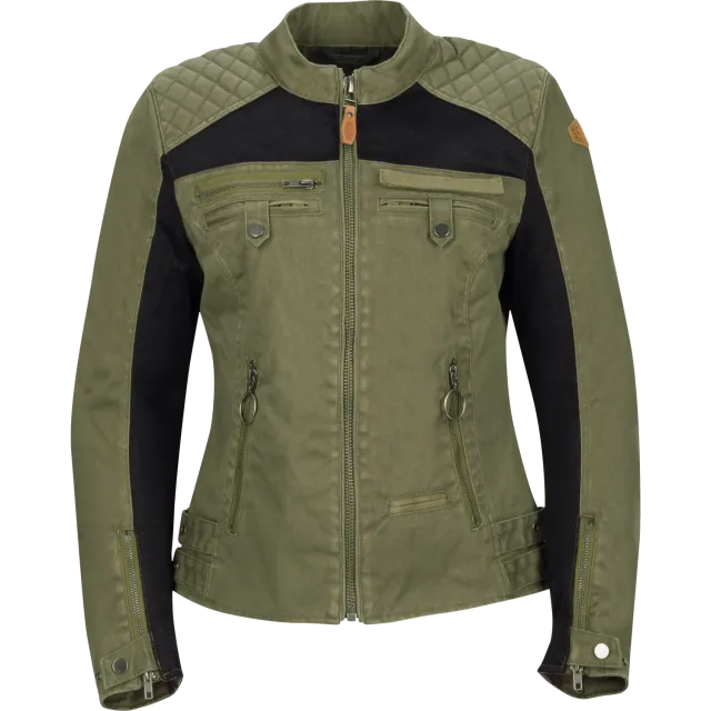 Segura Lady Vanda Evo giacca moto tessuto donna kaki leggero
