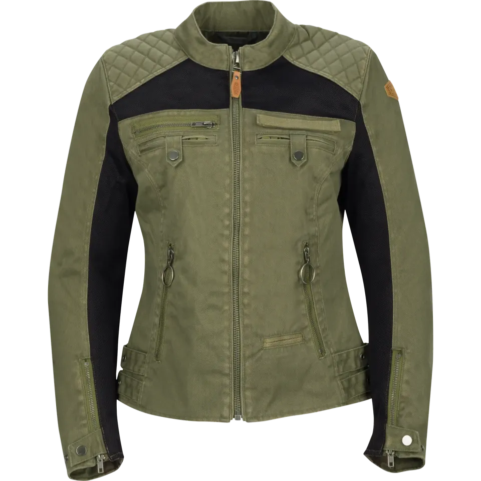 Segura Lady Vanda Evo giacca moto tessuto donna kaki leggero