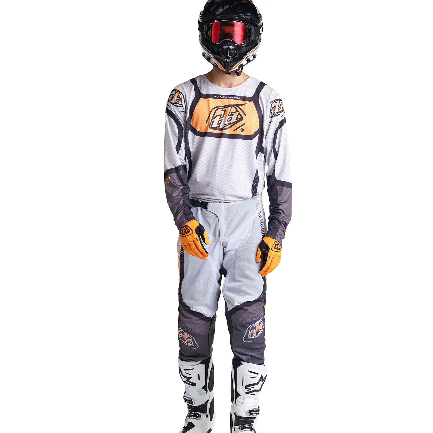 Troy Lee Designs GP Pro Air Maglia Cross Grey Neo Orange