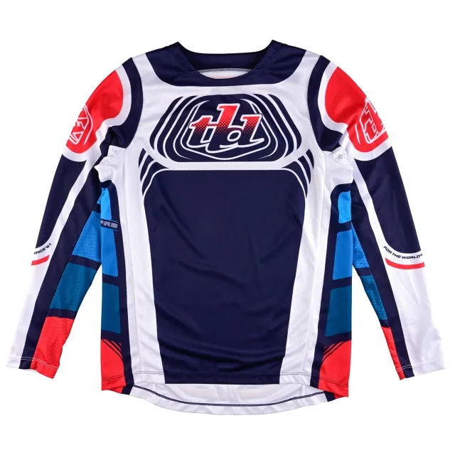Troy Lee Designs GP Pro Wavez Maglia Moto Navy Red Bambino