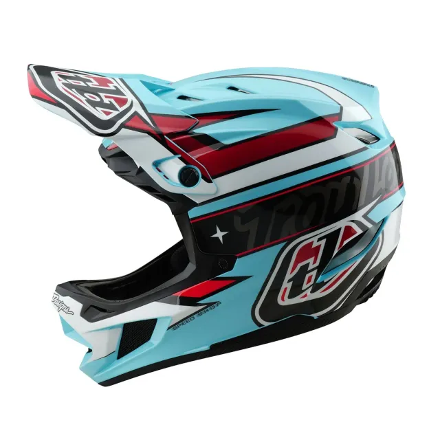 Troy Lee Designs D4 Polyacrylite W/MIPS Linear casco integrale Blue