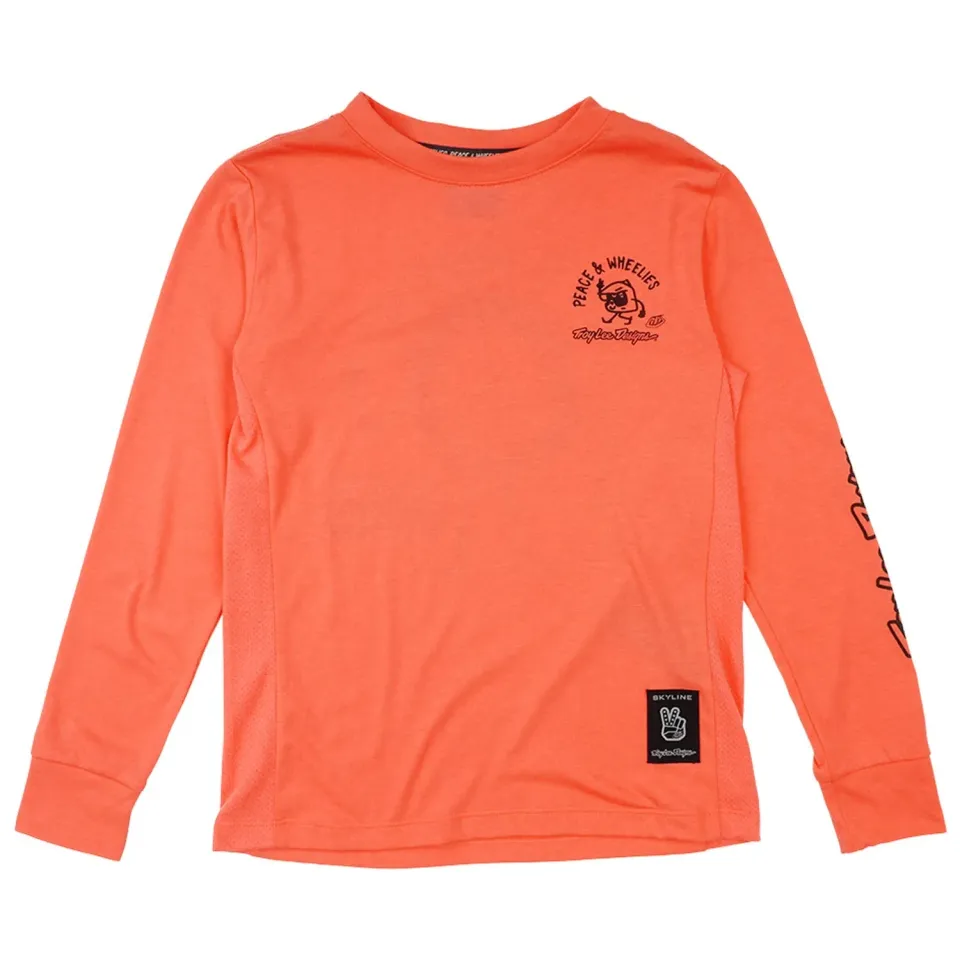 Troy Lee Designs Skyline Ride maglia MTB manica lunga Melon bambino