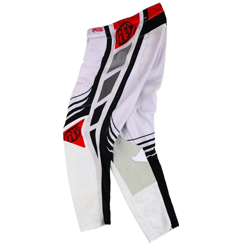 Troy Lee Designs SE Pro Wavez pantaloni moto bianco rosso traspiranti