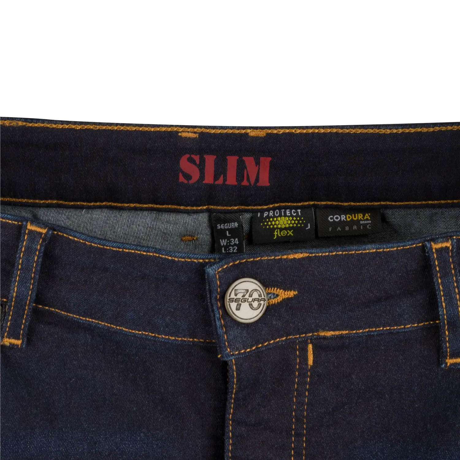 Segura Uzy jeans moto uomo blu slim cordura