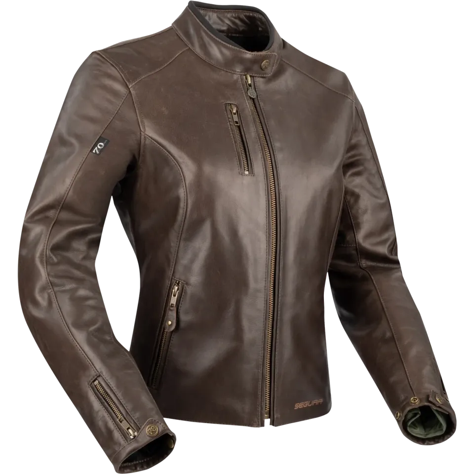 Segura Lady Laxey giacca moto donna marrone in pelle