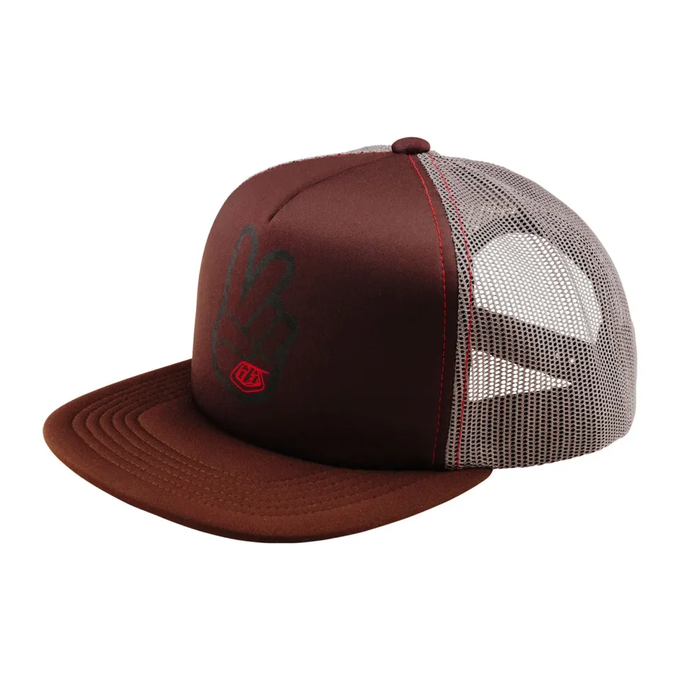 Troy Lee Designs Peace Out cappellino trucker cioccolato rear-mesh