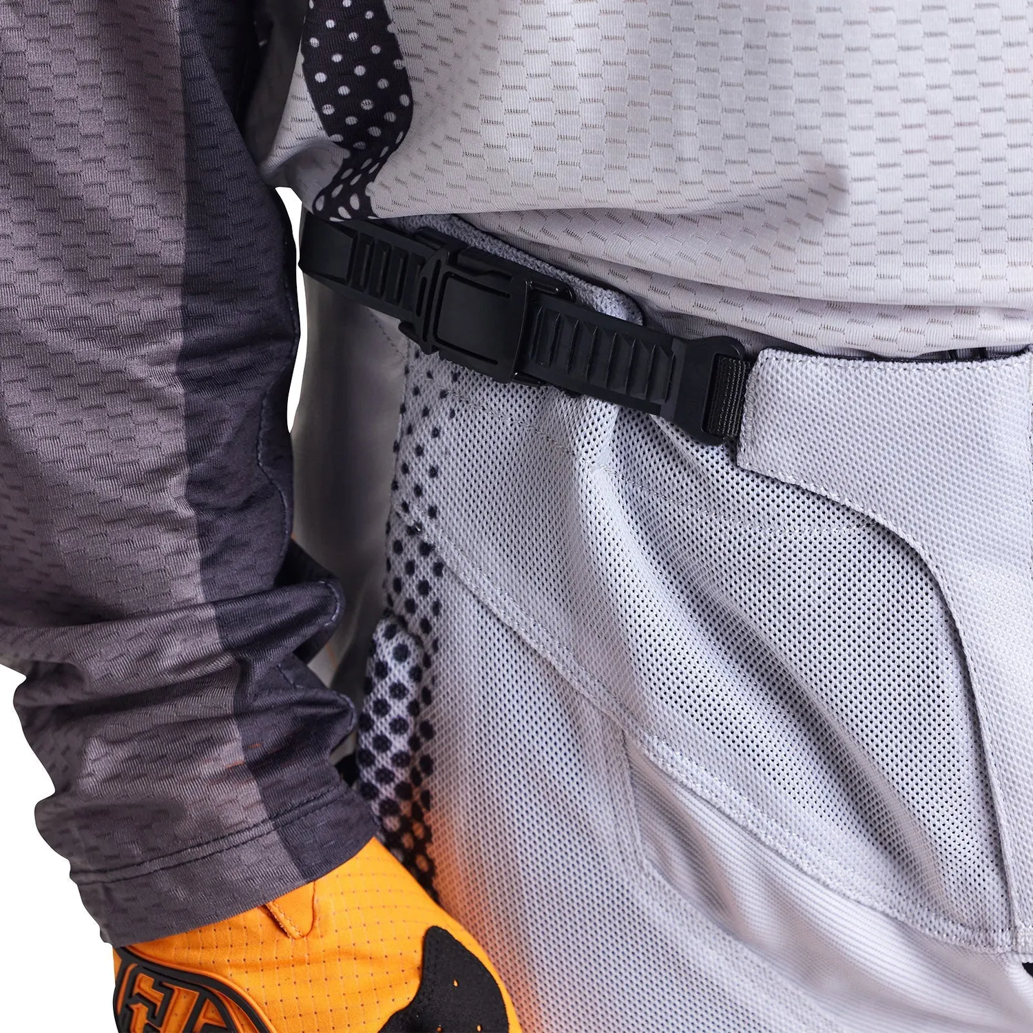 Troy Lee Designs GP Pro Air pantaloni moto grigio arancio ventilati