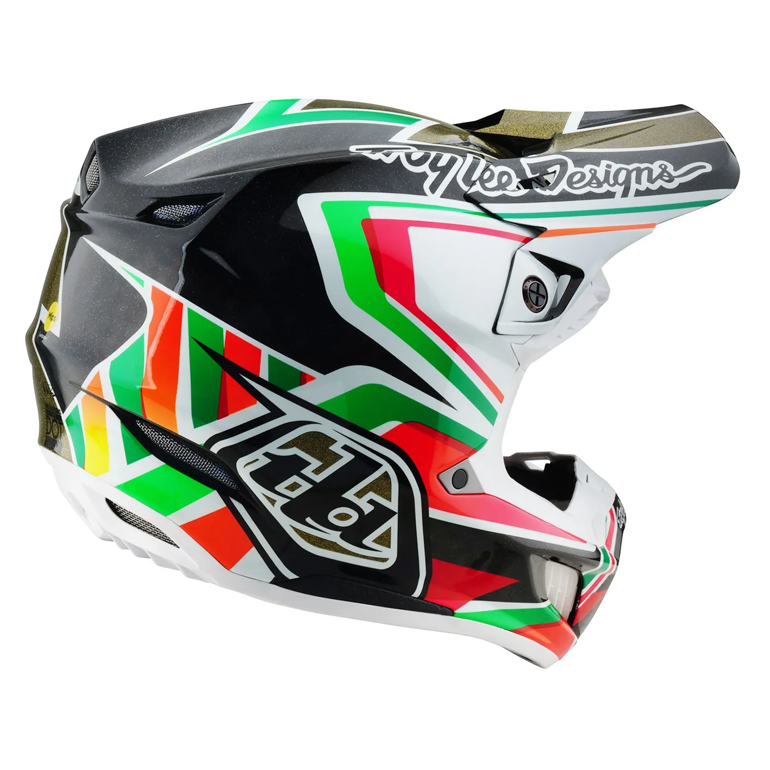 Troy Lee Designs SE5 Carbon casco moto nero Labyrinth MIPS