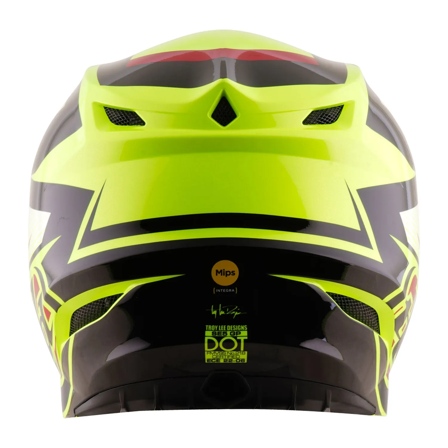 Troy Lee Designs SE5 Policarbonato casco cross Flo Yellow MIPS