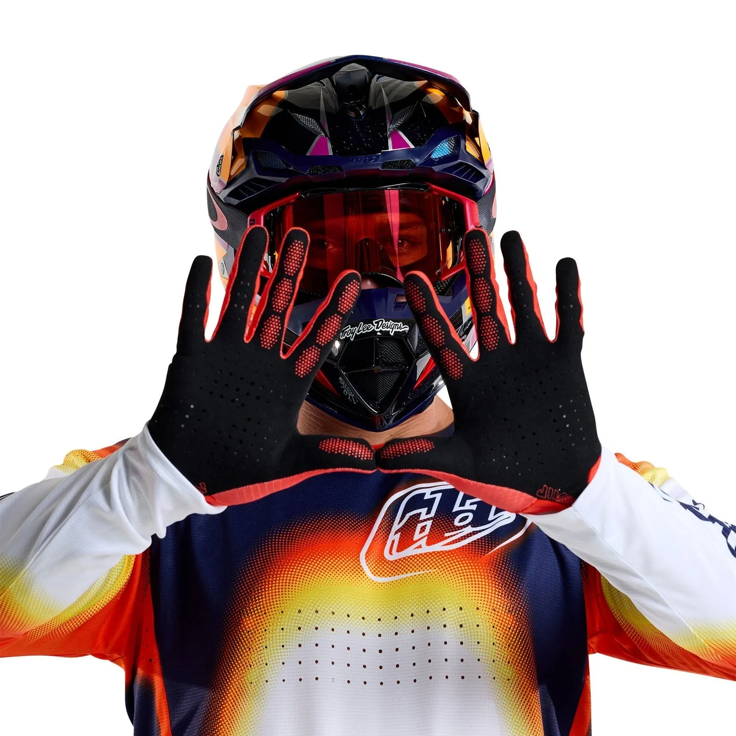 Troy Lee Designs Air Guanti Moto Mono Orange traspiranti