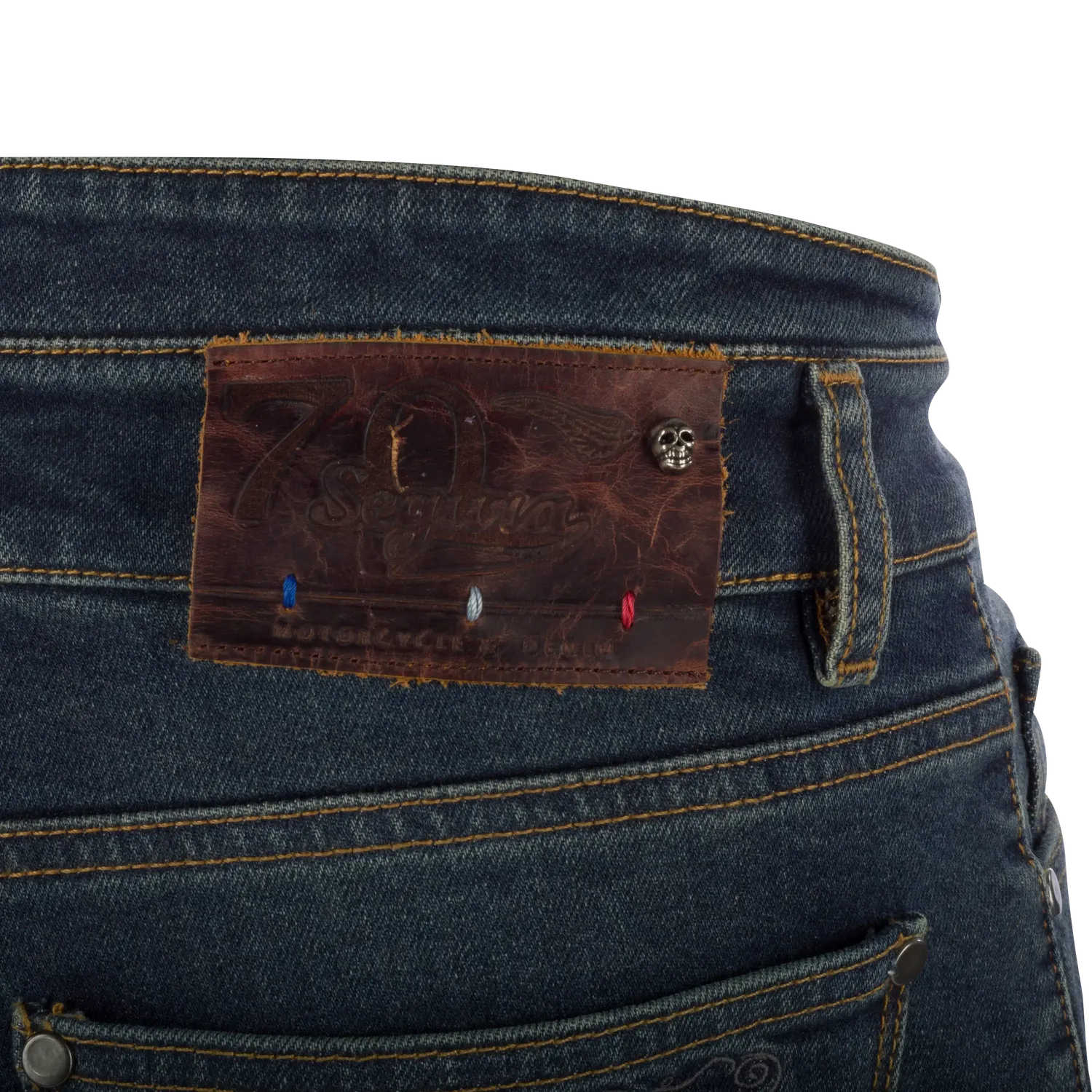 Segura Cosmic Pantaloni Moto Uomo Blu Slim con Protezioni