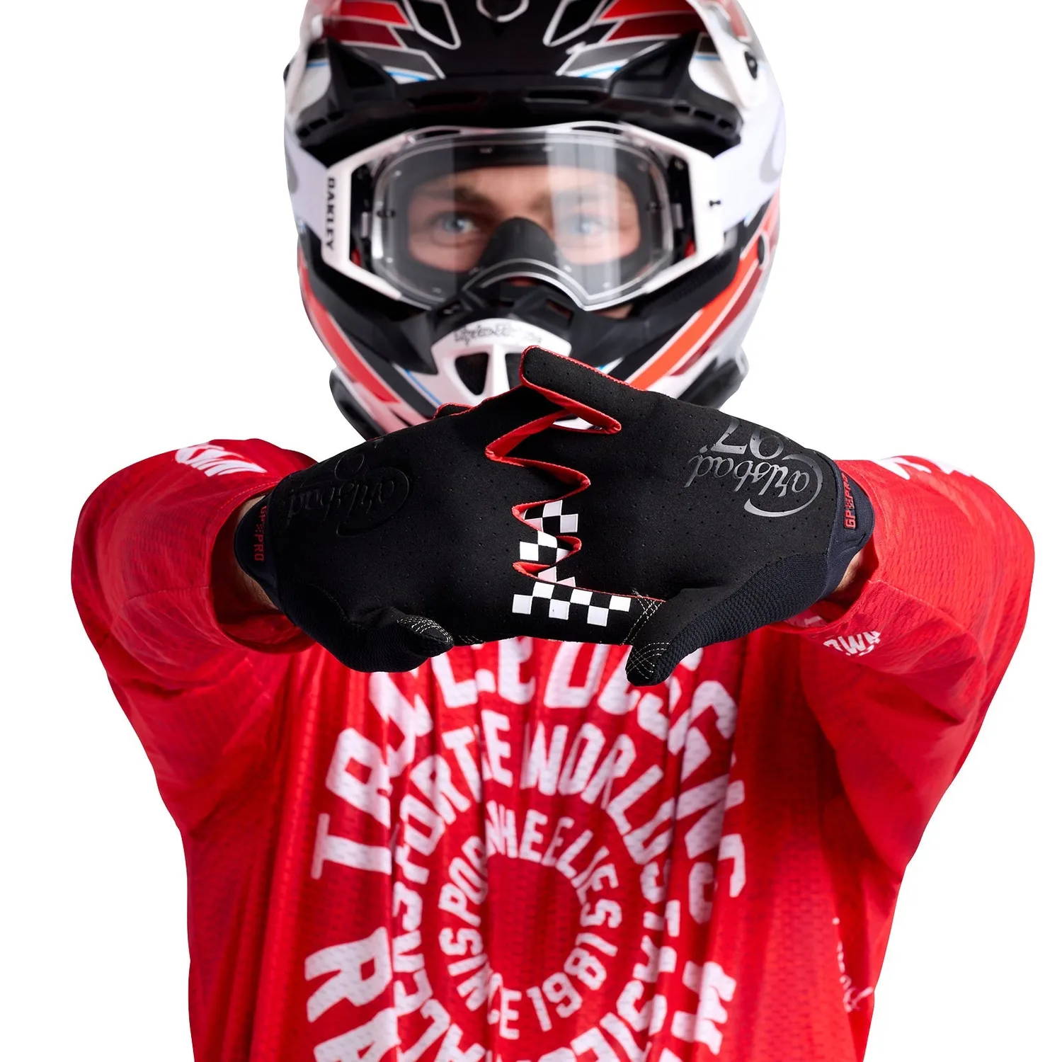Troy Lee Designs GP Pro Carlsbad 97 guanti moto rossi