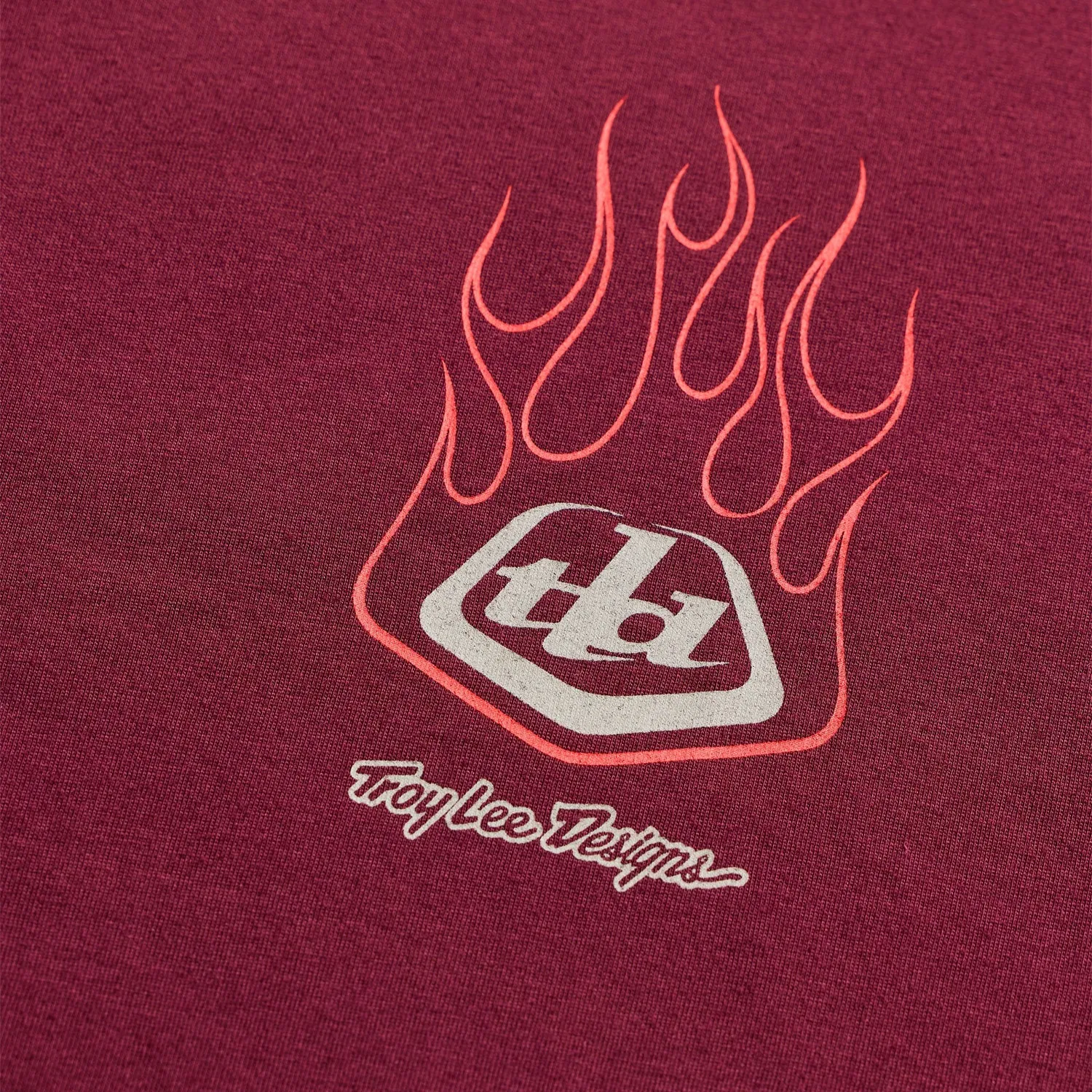 Troy Lee Designs Flame2 T-Shirt Uomo Sangria Cotone