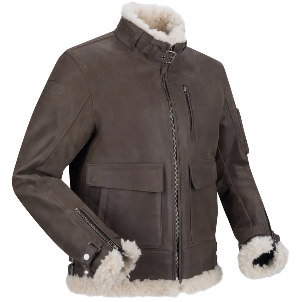 Segura Aeronot giubbotto pelle moto marrone impermeabile