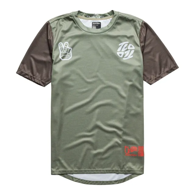 Troy Lee Designs Flowline maglia mtb junior oliva leggera