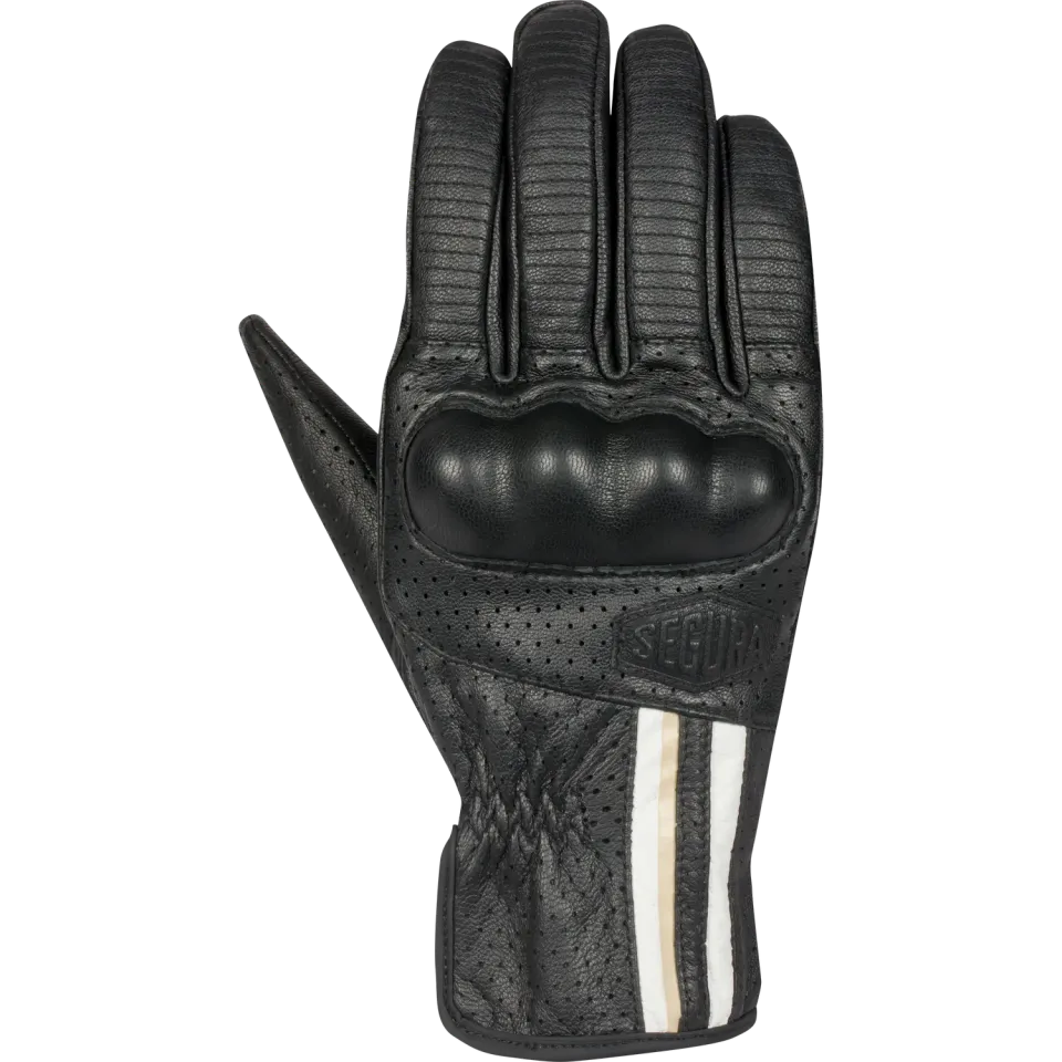 Segura Romeo guanti moto uomo nero bianco pelle