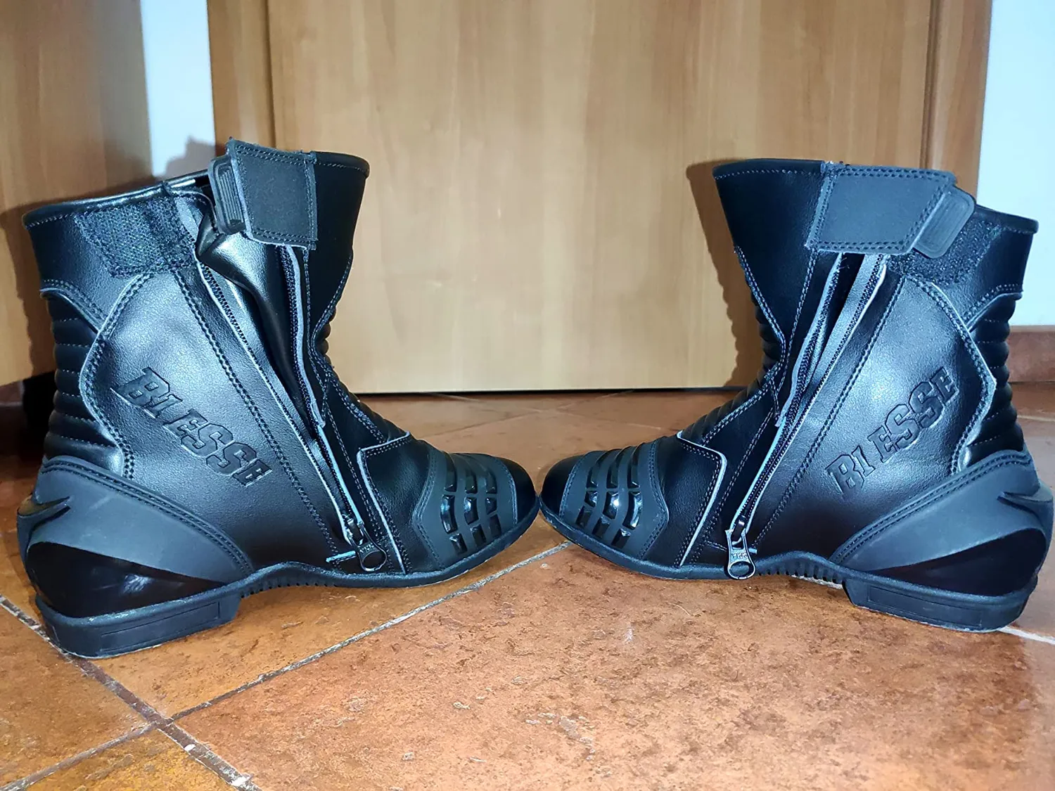 Bi Esse Stivali Moto Pelle Impermeabili 44 EU Neri