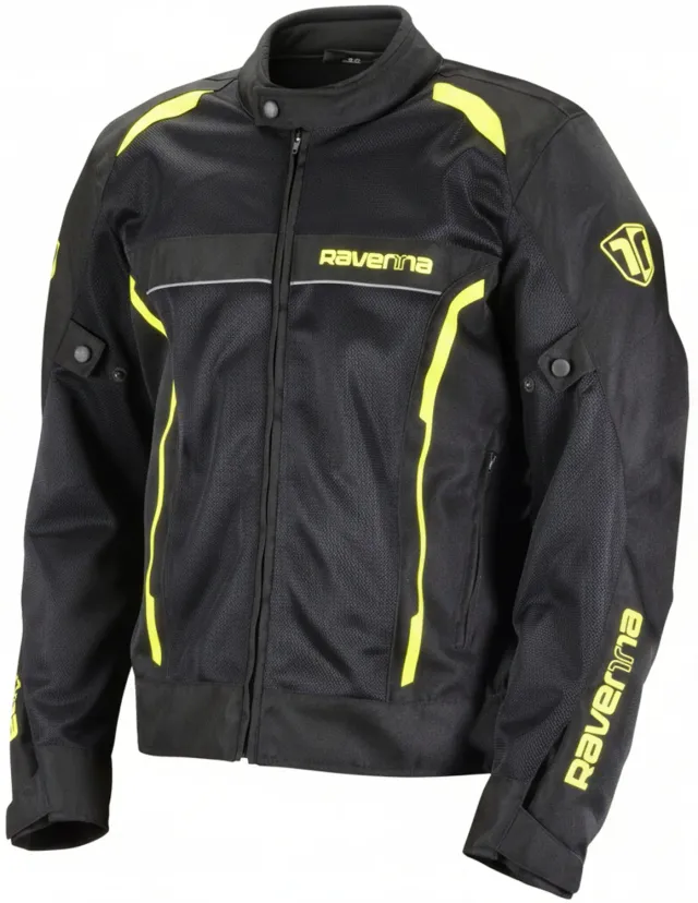 Ravenna Summer giacca moto estiva nero giallo mesh