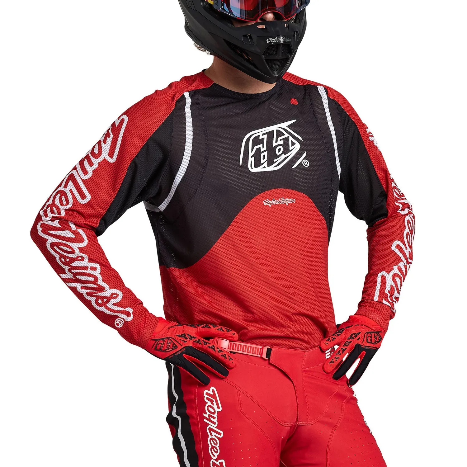 Troy Lee Designs SE Pro Air Pinned maglia moto rossa ventilata