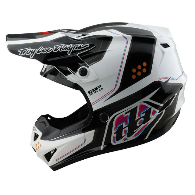 Troy Lee Designs GP Pro Trooper casco moto bianco MIPS leggero