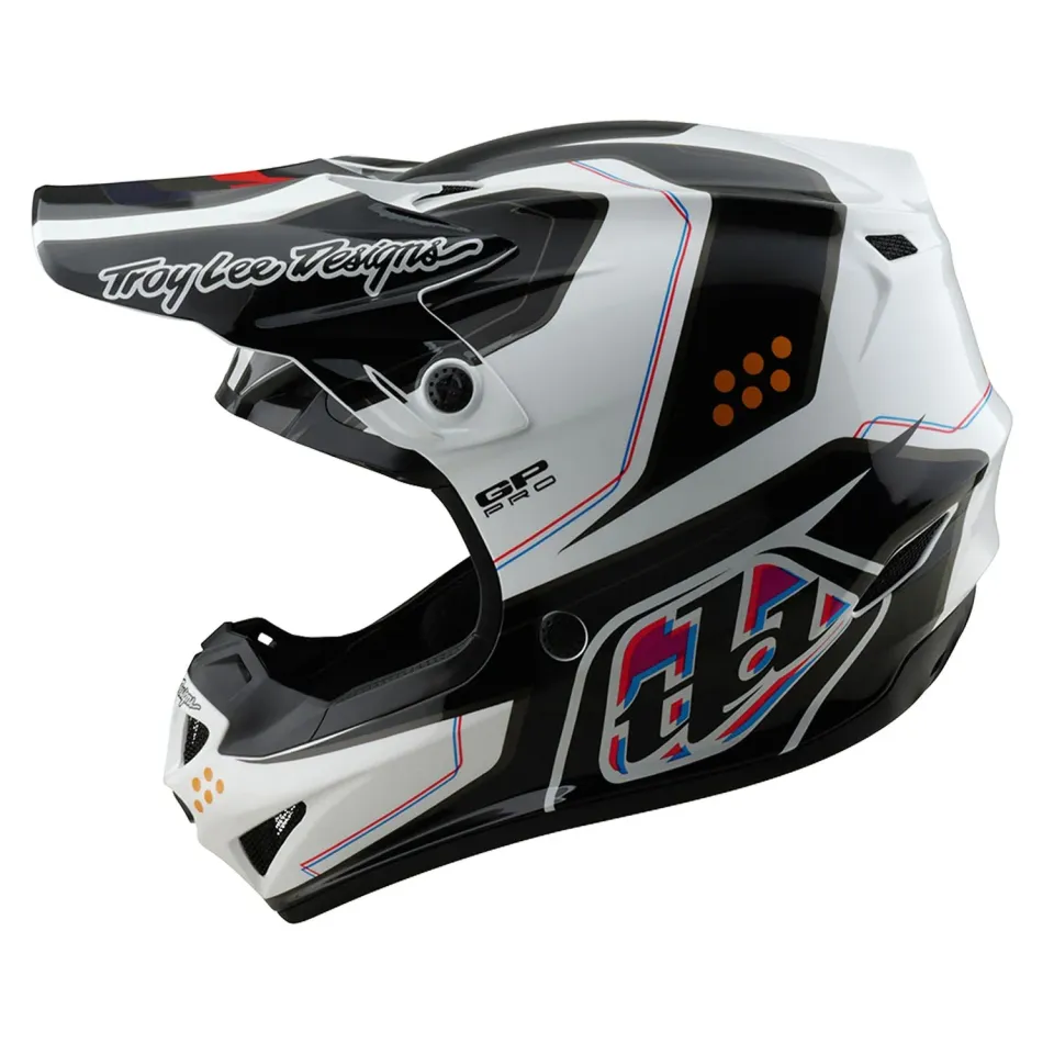 Troy Lee Designs GP Pro Trooper casco moto bianco MIPS leggero