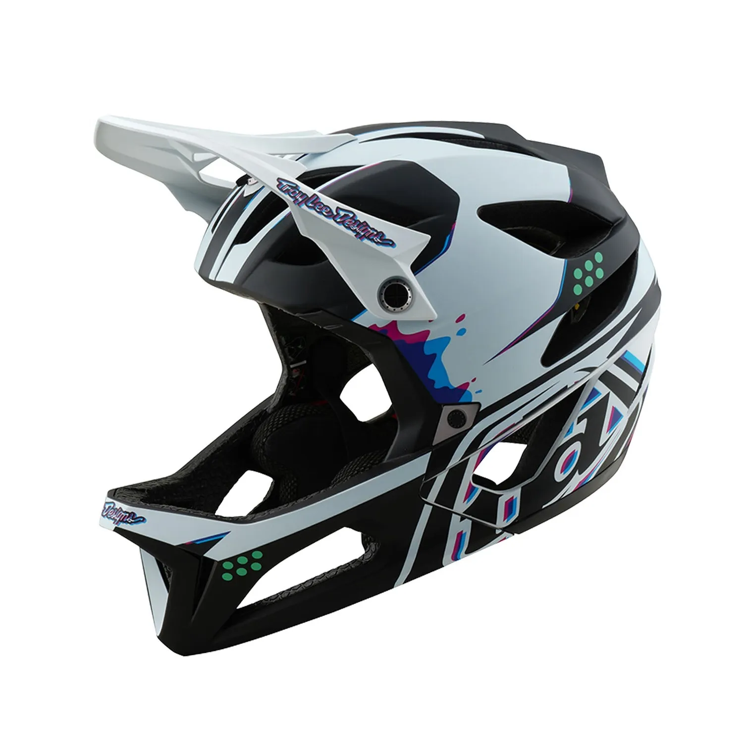 Troy Lee Designs Stage MIPS casco integrale bici bianco