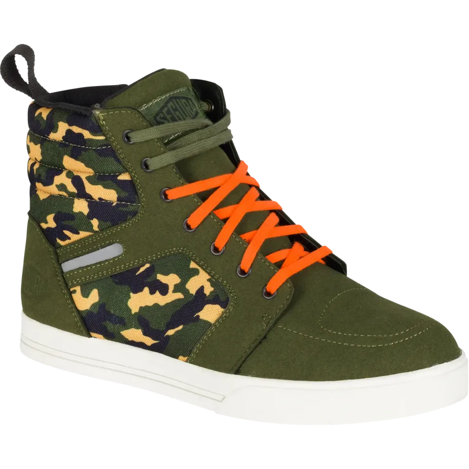 Segura Santana scarpe moto kaki camo impermeabili