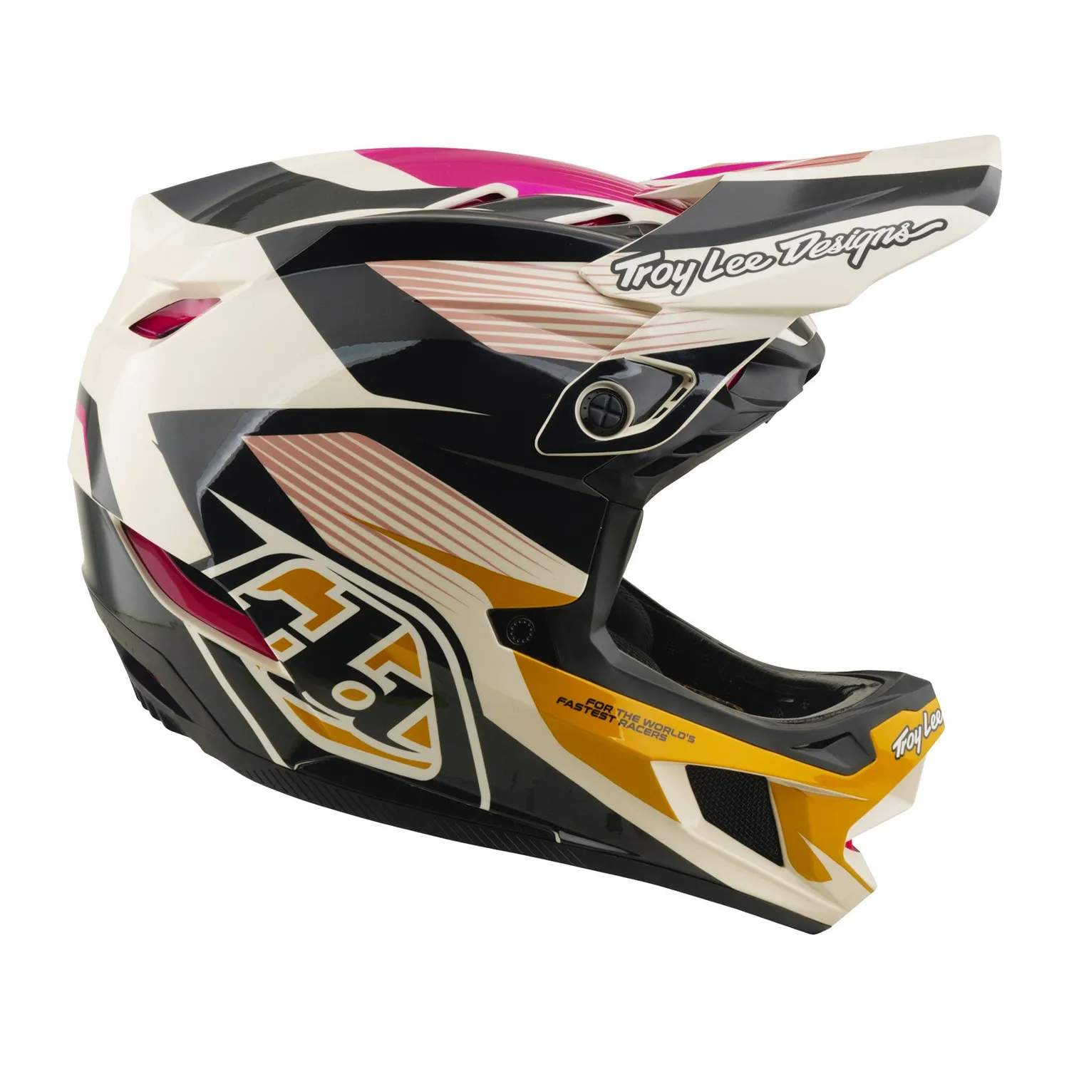 Troy Lee Designs D4 Polyacrylite casco integrale Acid Fuchsia MIPS