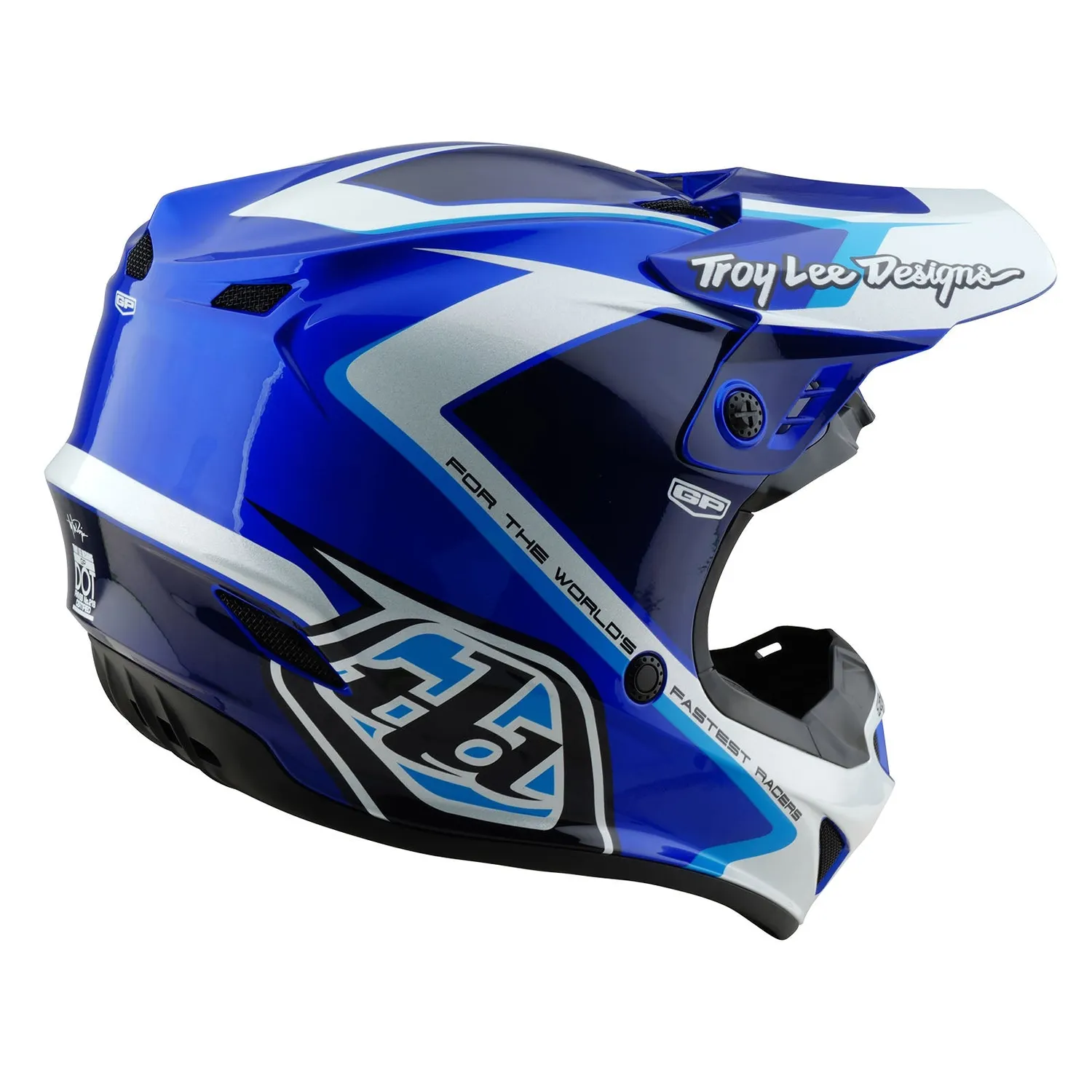 Troy Lee Designs GP Shutter casco moto blu leggero