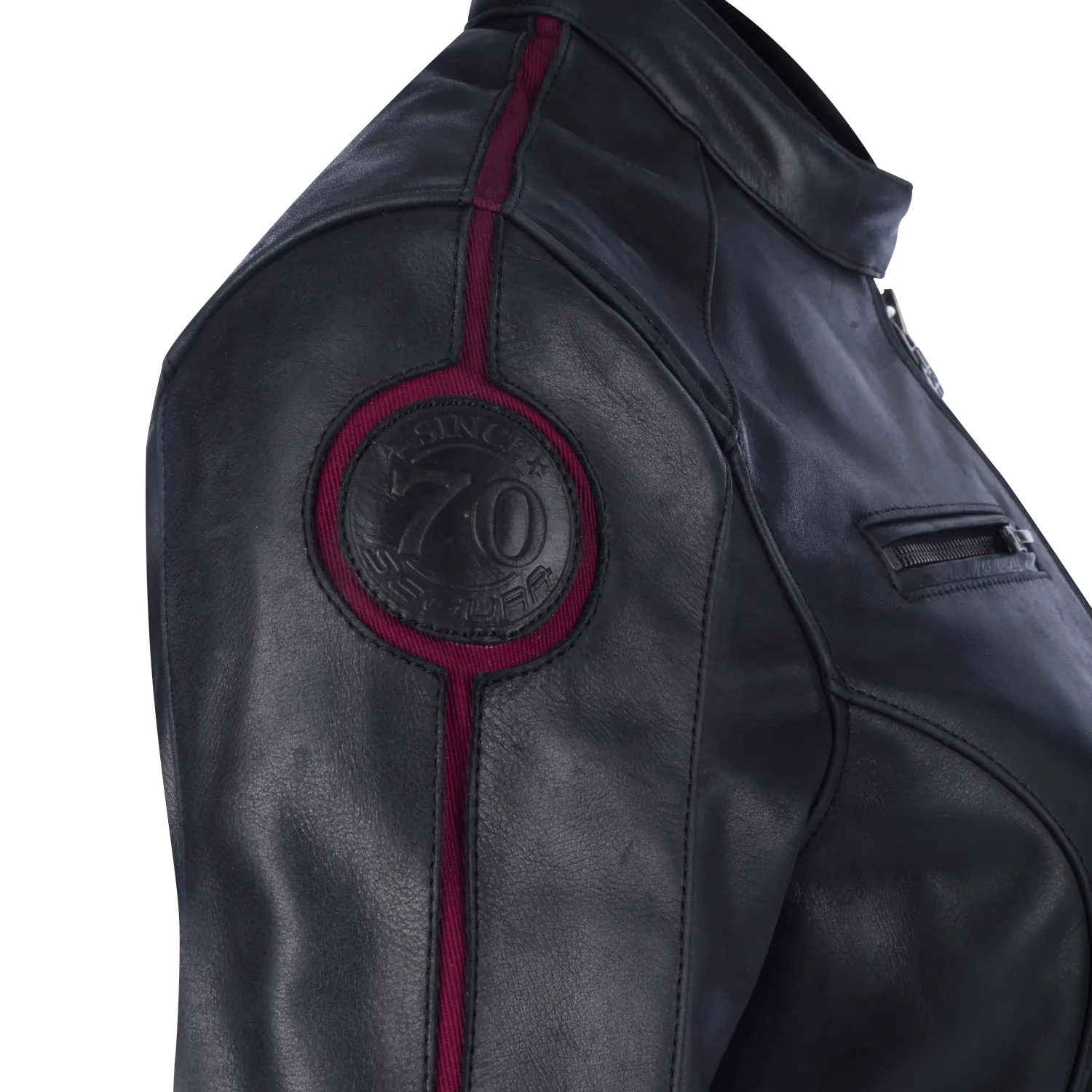 Segura Lady Devon giacca moto pelle donna nero bordeaux