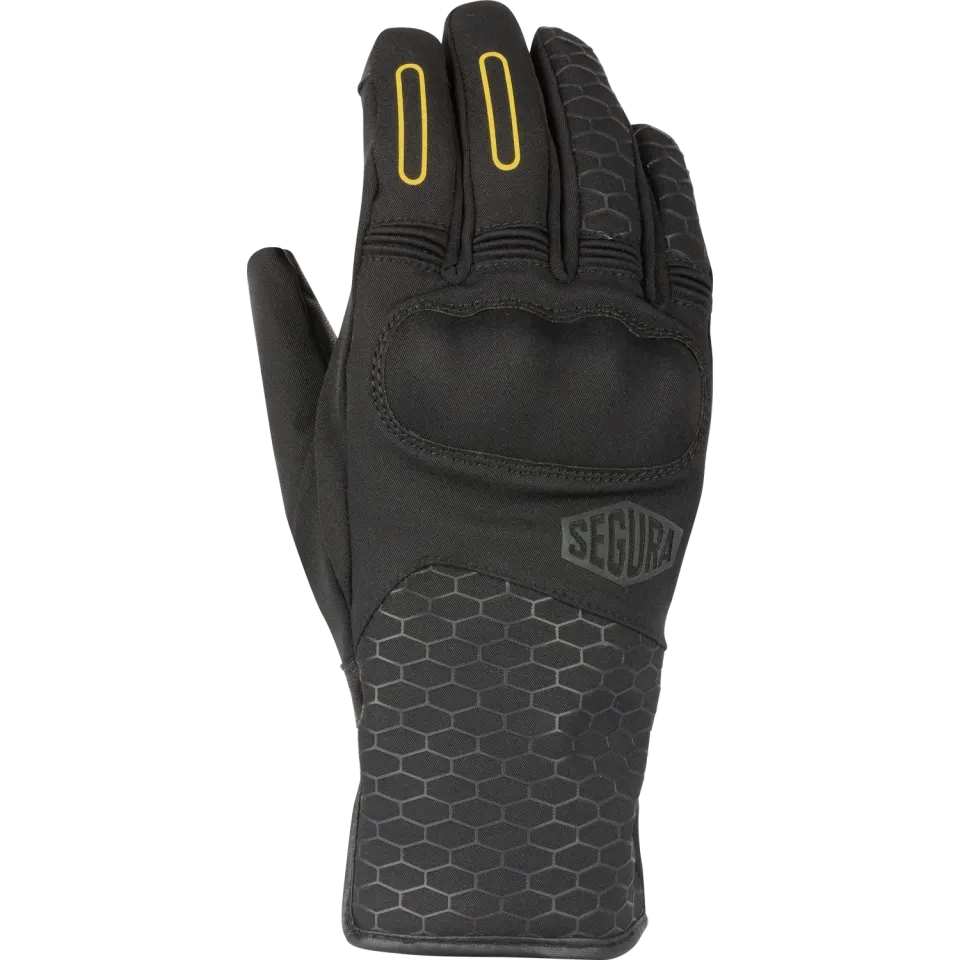 Segura Natcho guanti moto Nero-Giallo softshell impermeabili