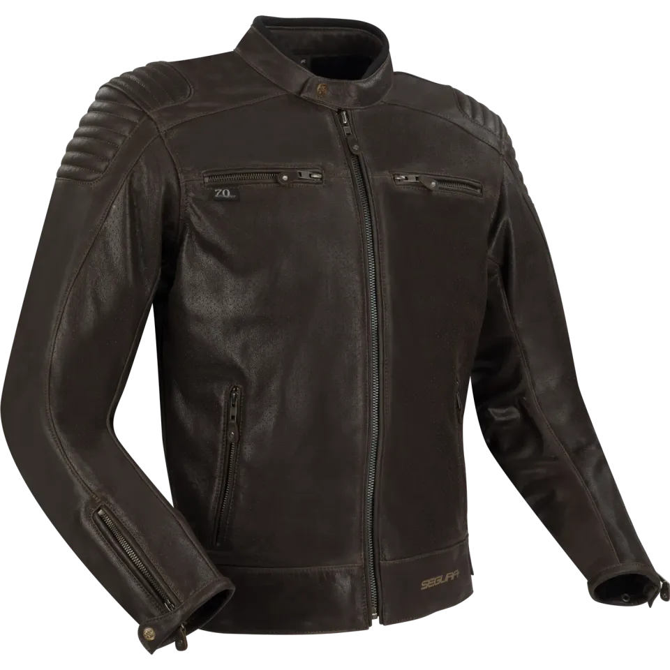 Segura Express Marron giubbotto moto pelle traforata