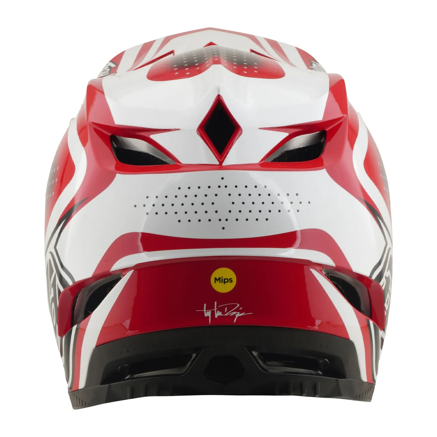 Troy Lee Designs D4 Polyacrylite casco integrale Fire White MIPS