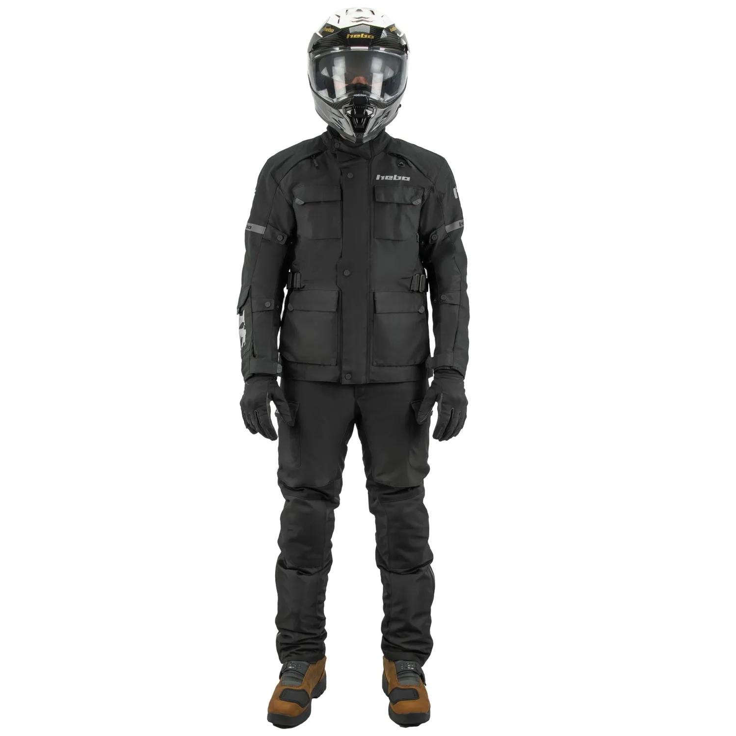 Hebo DS Explorer giacca moto nera impermeabile