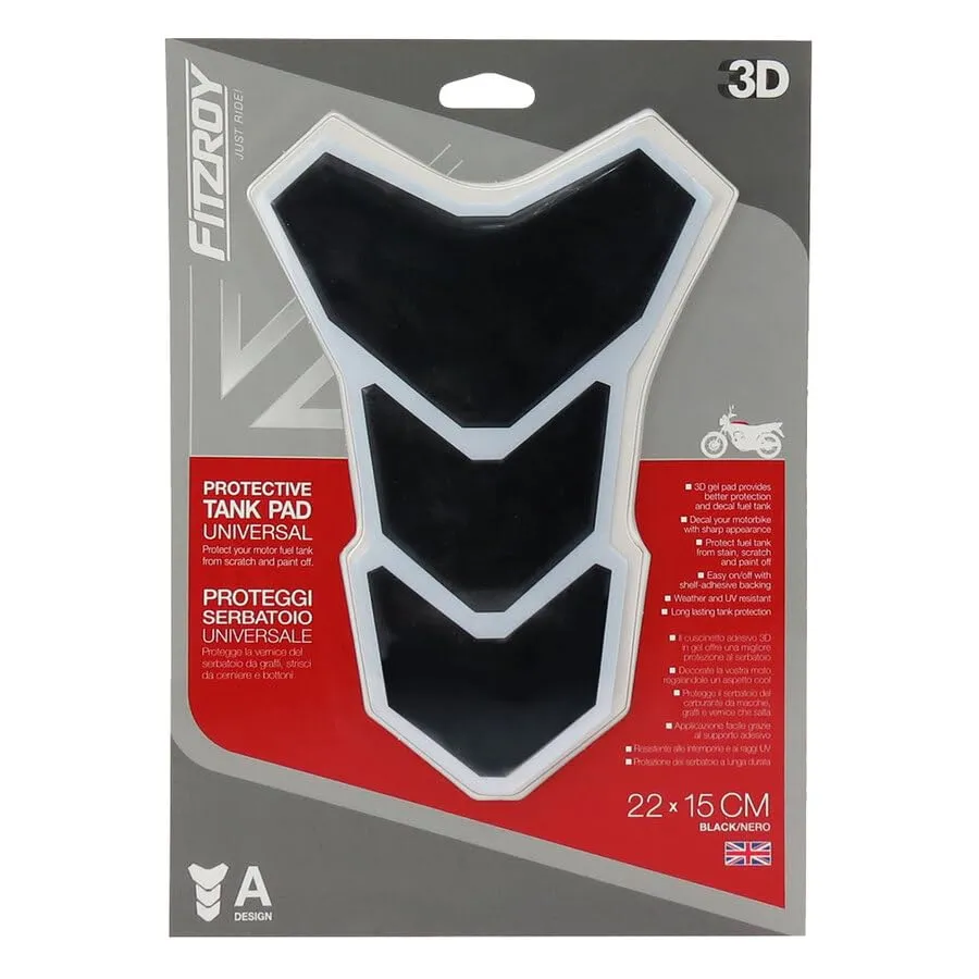 Fitzroy Proteggi Serbatoio Moto 3D Gel 22x15cm Antigraffio