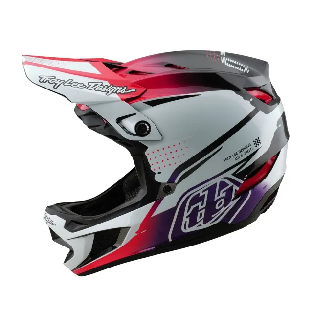 Troy Lee Designs D4 Carbon MIPS Drip casco integrale bianco carbonio