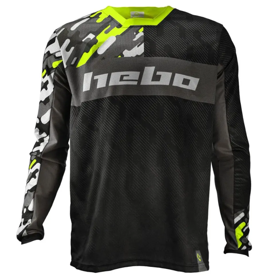 Hebo Kamu maglia trial lime taglia XS traspirante