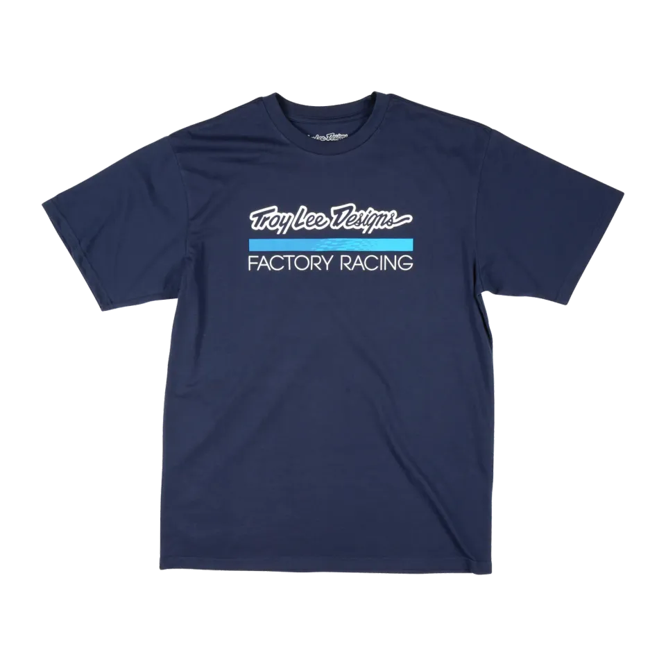 Troy Lee Designs Factory Racing t-shirt navy blu cotone