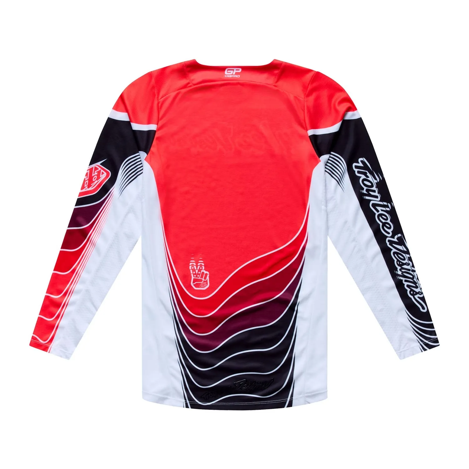 Troy Lee Designs GP Pro Stagger maglia moto nero rosso manica lunga