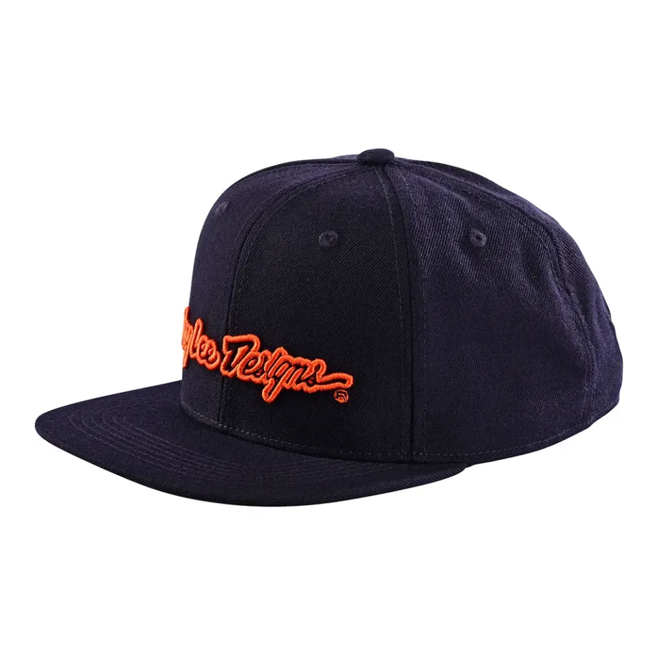 Troy Lee Designs Signature cappellino snapback Navy Orange